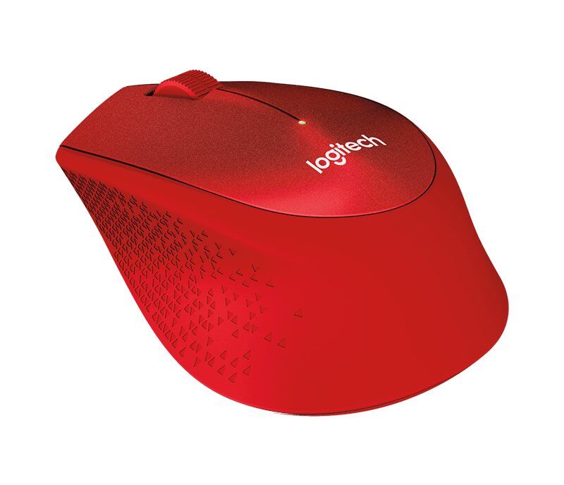 Logitech M330 Silent Plus Wireless Mouse - Red